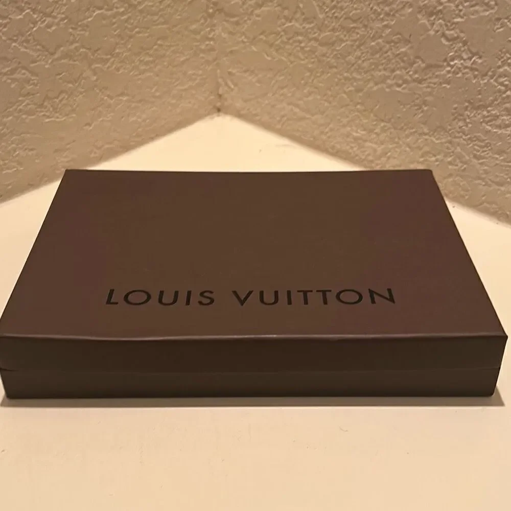 Louis Vuitton Rectangular Gift Box Brown Medium Lid Top Display Storage Luxury